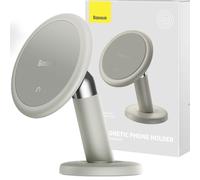 Baseus C01 support magnétique pour téléphone de voiture pour le tableau de bord blanc (SUCC000002)
