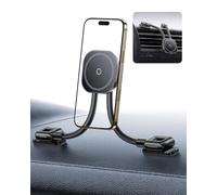 Baseus C03s Support Téléphone Voiture Magnétique, Porte Telephone Voiture Magsafe avec 2 Bras Flexible, Convient à Tous Les Scénarios, Support Universel de Voiture 20N Compatible avec iPhone Samsung