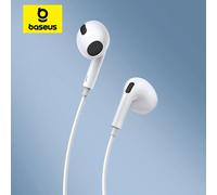 Baseus C17 écouteur filaire type-c avec micro écouteurs filaires intra-auriculaires pour Xiaomi Samsung NOTE 10 NOTE 20 S21 S20 casques de téléphone portable White