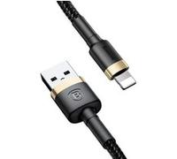 Câble USB vers Lightning - Baseus - Cafule - 1,5A - 1M - Nylon tressé - Or-noir