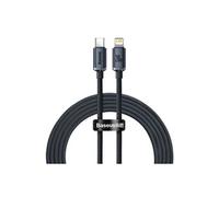 baseus cable crystal shine type-c sur lightning pd 20w 2 metre (cajy000301) noir