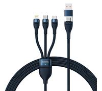 Baseus Câble de charge Flash II 3in1 100W 120 cm Bleu
