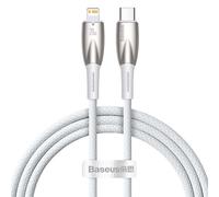 Baseus Câble Lightning vers USB-C CADH000002 Blanc, 1m, 20W, Transfert de données 480 Mbit/s, Connecteurs Mâle-Mâle, Facteur de Forme Droit