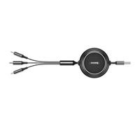 Baseus Câble Réglable 3 en 1 USB Lightning/Type-C/Micro USB 1.20M Noir 3.5A (CAMLT-JH01)