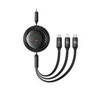 Baseus Free2Draw câble USB 1,1 m USB C USB C/Micro-USB B/Lightning Noir