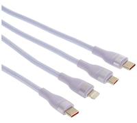 Baseus Câble USB 3 en 1 Flash Series 2, USB-C + micro USB + Lightning, 100 W, 1,5 m (violet)