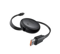 Baseus Câble USB C, 60 W PD 5 A QC 4.0, mini, de charge rapide, rétractable, USB C vers USB C, longueur préréglée à 4 niveaux, pour iPhone 15, Samsung, iPad, facile à ranger, portable