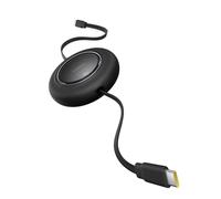 Baseus Câble USB C, mini 100 W rétractable USB C vers USB C PD 5A, câble de charge rapide USB type C pour iPhone 16/Pro/Plus/Pro Max, MacBook, iPad Pro, Samsung S24/S23/S22+
