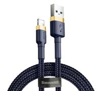 BASEUS Câble USB Cafule pour iPhone 2,4A 1 mètre or-bleu CALKLF-BV3