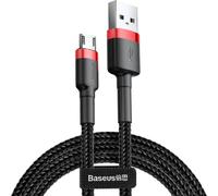 Baseus Câble USB vers Micro USB - Câble de charge de 2m en noir et rouge pour une charge rapide
