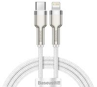 baseus cable type-c pour apple lightning 8-pin pd20w power delivery cafule metal cable catljk-a02 1m blanc