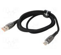 Baseus Glimmer câble USB USB 2.0 1 m USB A USB C Noir