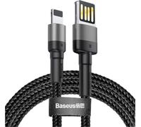 Baseus Cafule 2.4A 1M Lightning Usb Cable (Double face) (Gris-Noir)