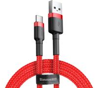 Baseus Cafule Cable câble nylon résistant USB / USB-C QC3.0 2A 3M rouge (CATKLF-U09)