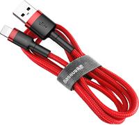 Baseus Cafule Cable durabel Kabel mit Nylon geflochtenes Ladekabel USB / Lightning QC3.0 1.5A 2M rot (CALKLF-C09)