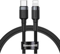 Baseus Cafule Cable Rugged Nylon Cable Usb Type C Pd / Lightning 18W Qc3.0 1M Noir-Gris (Catlklf-G1)