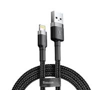 Baseus Cafule Cable - USB to Lightning Cable, 1.5 A, 2 m (Grey/Black)