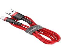 Baseus Câble Lightning Kevlar CALKLF-A09 – USB A vers Lightning 50 cm 2,4 A Rouge