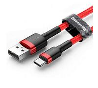 Baseus Câble Cafule USB vers USB-C – Connexion et charge 2 A, 2 m (Rouge)