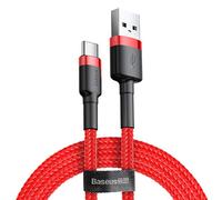 Baseus Cafule Cable - USB to USB-C Connect & Charge Cable 3 A, 0.5 m (Red)
