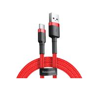 Baseus Câble Cafule USB vers USB-C – Connexion et charge 2 A, 2 m (Rouge)