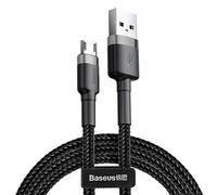 Baseus Cafule CAMKLF-CG1-2m Câble MicroUSB Gris/Noir