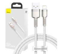 Baseus Cafule Metal Data Câble USB - Lightning 2.4 A 1 m blanc (CALJK-A02)