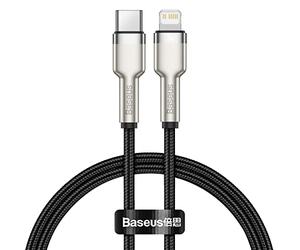 Baseus Cafule Series Câble de données en métal Type C vers Lightning PD 20 W 1 m Noir