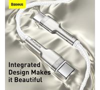 type-c type-c cable cafule series metal fast charge/data 100w (20v/5a) 2m blanc (catjk-d02)