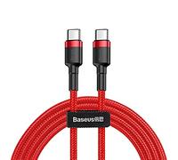 Baseus Câble Type-C Cafule 60W (20V/3A) PD/QC3.0 renforcé 2 m rouge-rouge