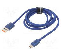 Câble de données USB Type-C - BASEUS - Crystal Shine - 100W - 1 2m - Bleu