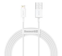Baseus Câble de transfert de données USB Superior Series 2,4 A 2 m Blanc