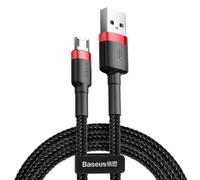 Baseus Câble micro-USB Cafule QC3.0 1,5 A 2 m Nylon durable Rouge et noir