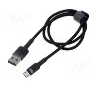 Baseus Câble Micro-USB Cafule CAMKLF-CG1 2 m USB A vers Micro-USB B 2.4A Nylon Noir/Gris