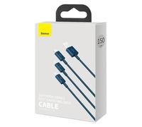 Baseus CAMLTYS-03 câble USB 1,5 m USB A USB C/Micro-USB B/Lightning Bleu