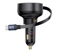 Baseus Chargeur de voiture Enjoyment Pro Type-C 60 W charge rapide + câble 70 cm Noir