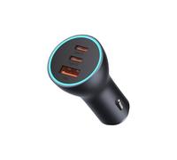 Chargeur de téléphone de voiture CGJP010013 Type-C*2+USB*1 65W Gris