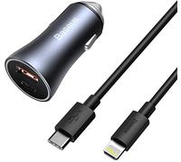Baseus Car Charger Golden Contactor Pro Dual Quick Charger U+C, PD 3.
