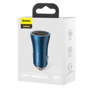 chargeur de voiture usb rapide golden contactor pro type-c / usb 40 w power delivery 3.0 charge rapide 4+ scp fcp afc bleu (ccjd-03)