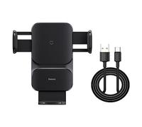 Baseus Support voiture Wisdom – Chargeur QI 15W, alignement auto, aération, Noir CGZX000001