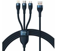Baseus CASS030003 câble USB 1,2 m USB A USB C/Micro USB-A/Lightning Bleu