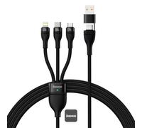 Baseus Câble de charge Flash II 3-en-1 100W 1,2 m Noir