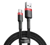 Baseus Câble USB-A vers USB-C Cafule CATKLF-A91 - Charge rapide 3 A, 50 cm, nylon tressé Noir