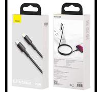 Baseus CATLGD-01 Câble Lightning vers USB-C 1m Noir - Connecteurs mâles droits, Aluminium, Transfert 480 Mbit/s, Power Delivery 20W, Nylon