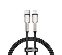 Baseus CATLJK-01 Câble Lightning vers USB-C 0.25m Noir - Connecteurs mâles droits plaqués Zinc, Débit 480 Mbit/s, Manteau Nylon, Unité