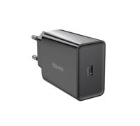 Baseus CCFS-SN01 : Chargeur secteur USB-C 20W, 5-12V, Noir, Charge rapide, 100-240V, Dimensions 43x50x26mm, Compatible Smartphone