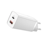 Baseus Travel Charger GaN2 Lite Quick Charger C+U QC 3.0 PD 3.0 65W EU White (CCGAN2L-B02)