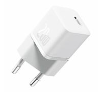 Baseus CCGN050102 Chargeur Secteur 20W USB-C Power Delivery 3.0 Blanc - Compatibilité Smartphone/Universel, Protections Surtension/Surchauffe, Android/iOS