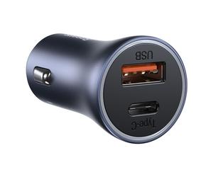 Baseus CCJD-0G Chargeur Allume-Cigare Intérieur 40W Gris, Double Port USB (Type-A 3.2 Gen 1 + Type-C), 12-24V, pour Smartphone