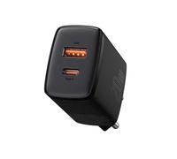 Baseus CCXJ-B01 Chargeur Secteur Universel 20W USB-C + USB-A, Power Delivery 3.0, Quick Charge 3.0, 100-240V, Noir, Protection Surtension/Surchauffe